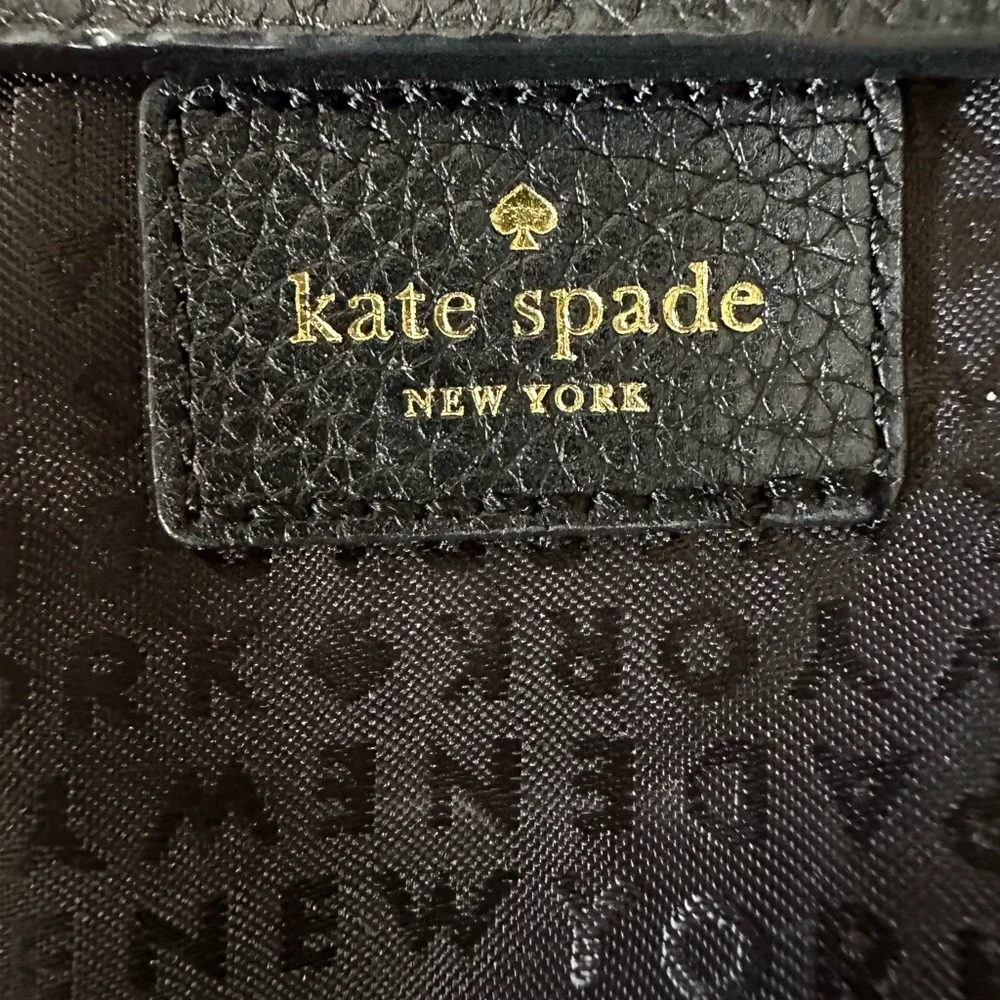 Kate Spade New York Forster Caroline Lane Black Pebbled Leather Handbag/Tote